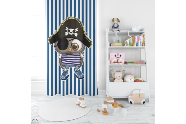 PIRATE OWL baby room curtain