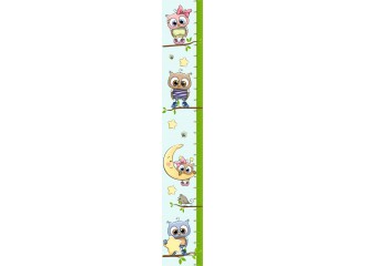 ME-11 OWL growth chart wall decor - 20 x 120 cm (measuring to 150 cm)