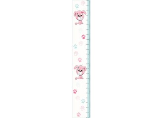 ME-12 PUPPY growth chart wall decor - 20 x 120 cm (measuring to 150 cm)