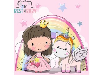 Unicorn and Princes Poster - from 75 x 75 cm