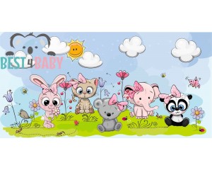 Cute animals poster - from 150 x 75 cm