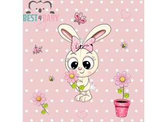 Bunny Poster, pink - from 75 x 75 cm