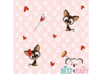 WP-05 CUTE DOG baby room wallpaper - 50 cm wide
